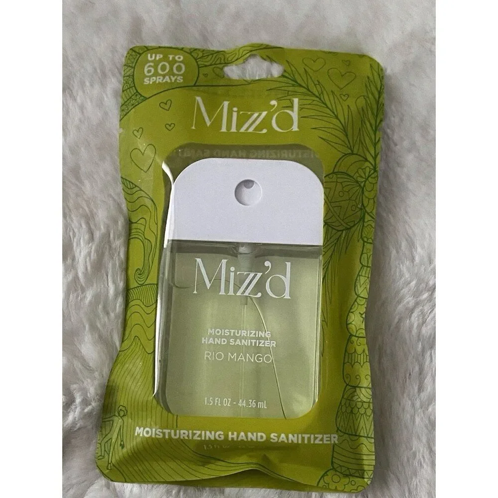 Mizzz’d Scented Hand Sanitizer Spray 1.5 Fl Oz‎ Rio Mango Moisturizing NEW